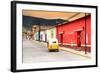¡Viva Mexico! Collection - Mexican Street Scene and Tuk Tuk at Sunset-Philippe Hugonnard-Framed Photographic Print