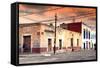 ¡Viva Mexico! Collection - Mexican Street Scene at Sunset-Philippe Hugonnard-Framed Stretched Canvas