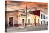¡Viva Mexico! Collection - Mexican Street Scene at Sunset-Philippe Hugonnard-Stretched Canvas