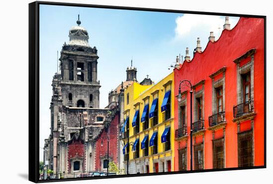 ¡Viva Mexico! Collection - Mexico City Colorful Facades II-Philippe Hugonnard-Framed Stretched Canvas