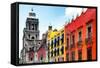 ¡Viva Mexico! Collection - Mexico City Colorful Facades II-Philippe Hugonnard-Framed Stretched Canvas