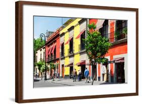 ¡Viva Mexico! Collection - Mexico City Colorful Facades-Philippe Hugonnard-Framed Photographic Print