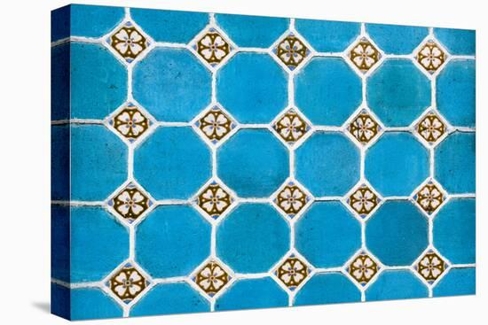 ¡Viva Mexico! Collection - Mosaics Blue Bricks-Philippe Hugonnard-Stretched Canvas