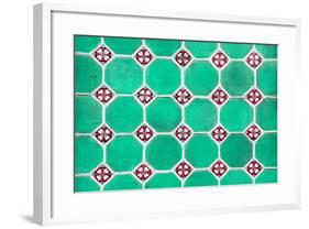 ¡Viva Mexico! Collection - Mosaics Green Bricks-Philippe Hugonnard-Framed Photographic Print