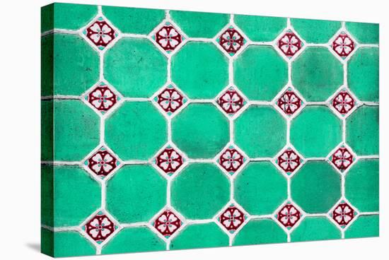 ¡Viva Mexico! Collection - Mosaics Green Bricks-Philippe Hugonnard-Stretched Canvas