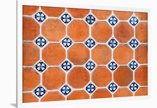 ¡Viva Mexico! Collection - Mosaics Orange Bricks-Philippe Hugonnard-Framed Photographic Print