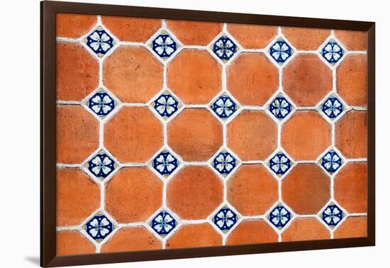 ¡Viva Mexico! Collection - Mosaics Orange Bricks-Philippe Hugonnard-Framed Photographic Print