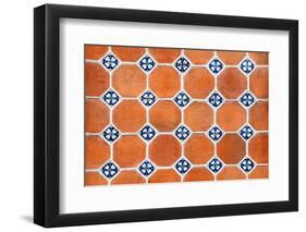 ¡Viva Mexico! Collection - Mosaics Orange Bricks-Philippe Hugonnard-Framed Photographic Print