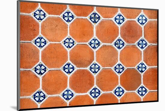 ¡Viva Mexico! Collection - Mosaics Orange Bricks-Philippe Hugonnard-Mounted Photographic Print