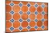 ¡Viva Mexico! Collection - Mosaics Orange Bricks-Philippe Hugonnard-Mounted Photographic Print