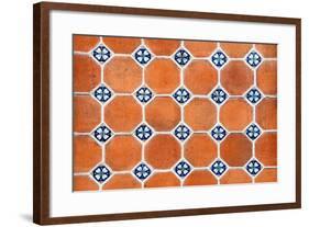 ¡Viva Mexico! Collection - Mosaics Orange Bricks-Philippe Hugonnard-Framed Photographic Print