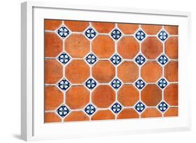 ¡Viva Mexico! Collection - Mosaics Orange Bricks-Philippe Hugonnard-Framed Photographic Print