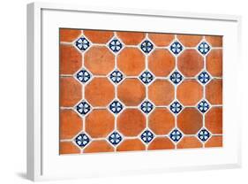 ¡Viva Mexico! Collection - Mosaics Orange Bricks-Philippe Hugonnard-Framed Photographic Print