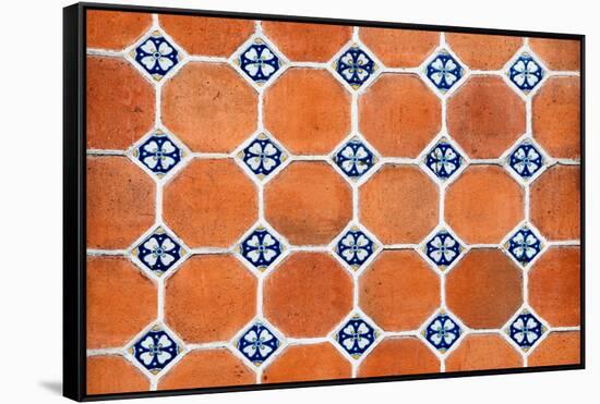 ¡Viva Mexico! Collection - Mosaics Orange Bricks-Philippe Hugonnard-Framed Stretched Canvas