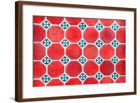 ¡Viva Mexico! Collection - Mosaics Red Bricks-Philippe Hugonnard-Framed Photographic Print