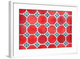 ¡Viva Mexico! Collection - Mosaics Red Bricks-Philippe Hugonnard-Framed Photographic Print