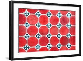 ¡Viva Mexico! Collection - Mosaics Red Bricks-Philippe Hugonnard-Framed Photographic Print