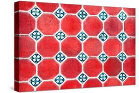 ¡Viva Mexico! Collection - Mosaics Red Bricks-Philippe Hugonnard-Stretched Canvas