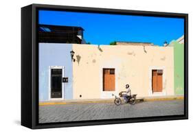 ¡Viva Mexico! Collection - Motorbike Ride in Campeche-Philippe Hugonnard-Framed Stretched Canvas