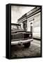 ¡Viva Mexico! Collection - Old Black Jeep and Colorful Street IV-Philippe Hugonnard-Framed Stretched Canvas