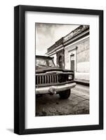 ¡Viva Mexico! Collection - Old Black Jeep and Colorful Street IV-Philippe Hugonnard-Framed Photographic Print