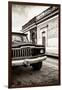 ¡Viva Mexico! Collection - Old Black Jeep and Colorful Street IV-Philippe Hugonnard-Framed Photographic Print
