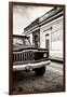 ¡Viva Mexico! Collection - Old Black Jeep and Colorful Street IV-Philippe Hugonnard-Framed Photographic Print