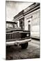 ¡Viva Mexico! Collection - Old Black Jeep and Colorful Street IV-Philippe Hugonnard-Mounted Photographic Print