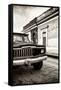 ¡Viva Mexico! Collection - Old Black Jeep and Colorful Street IV-Philippe Hugonnard-Framed Stretched Canvas
