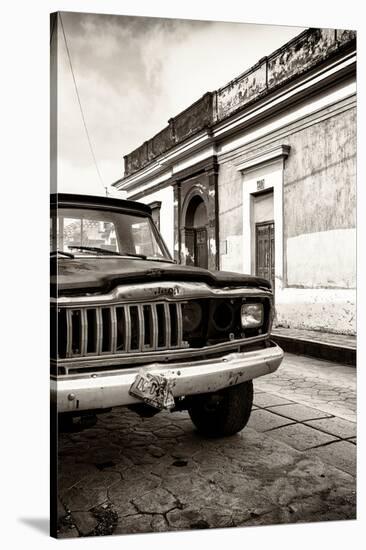 ¡Viva Mexico! Collection - Old Black Jeep and Colorful Street IV-Philippe Hugonnard-Stretched Canvas