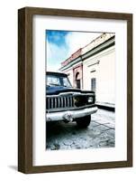 ¡Viva Mexico! Collection - Old Black Jeep and Colorful Street V-Philippe Hugonnard-Framed Photographic Print