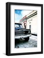 ¡Viva Mexico! Collection - Old Black Jeep and Colorful Street V-Philippe Hugonnard-Framed Photographic Print