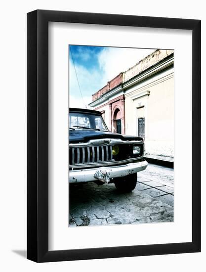 ¡Viva Mexico! Collection - Old Black Jeep and Colorful Street V-Philippe Hugonnard-Framed Photographic Print
