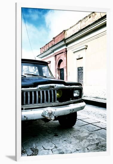 ¡Viva Mexico! Collection - Old Black Jeep and Colorful Street V-Philippe Hugonnard-Framed Photographic Print