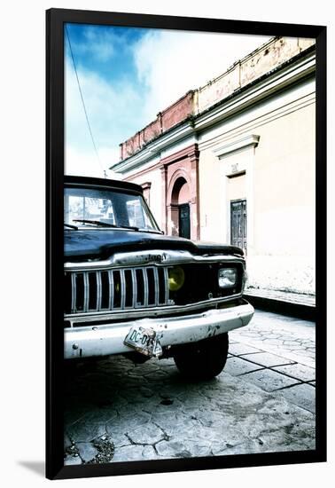 ¡Viva Mexico! Collection - Old Black Jeep and Colorful Street V-Philippe Hugonnard-Framed Photographic Print