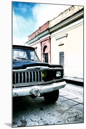 ¡Viva Mexico! Collection - Old Black Jeep and Colorful Street V-Philippe Hugonnard-Mounted Premium Photographic Print