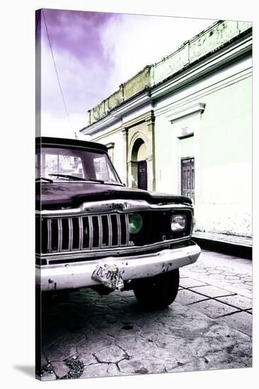 ¡Viva Mexico! Collection - Old Black Jeep and Colorful Street VI-Philippe Hugonnard-Stretched Canvas