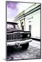 ¡Viva Mexico! Collection - Old Black Jeep and Colorful Street VI-Philippe Hugonnard-Mounted Photographic Print