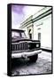 ¡Viva Mexico! Collection - Old Black Jeep and Colorful Street VI-Philippe Hugonnard-Framed Stretched Canvas