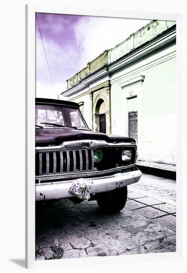 ¡Viva Mexico! Collection - Old Black Jeep and Colorful Street VI-Philippe Hugonnard-Framed Photographic Print