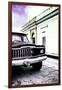 ¡Viva Mexico! Collection - Old Black Jeep and Colorful Street VI-Philippe Hugonnard-Framed Photographic Print