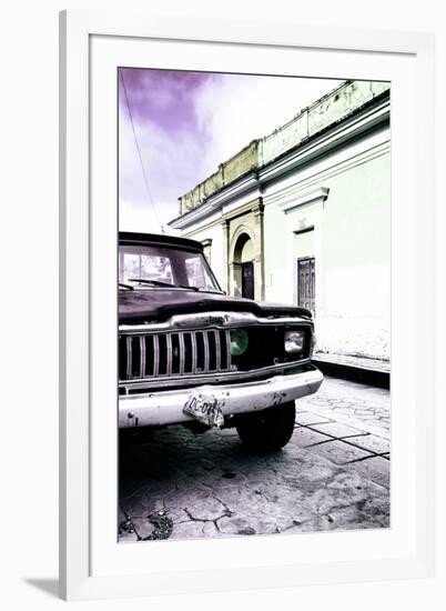 ¡Viva Mexico! Collection - Old Black Jeep and Colorful Street VI-Philippe Hugonnard-Framed Photographic Print