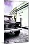 ¡Viva Mexico! Collection - Old Black Jeep and Colorful Street VI-Philippe Hugonnard-Mounted Photographic Print