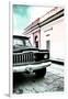 ¡Viva Mexico! Collection - Old Black Jeep and Colorful Street VII-Philippe Hugonnard-Framed Photographic Print