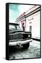 ¡Viva Mexico! Collection - Old Black Jeep and Colorful Street VII-Philippe Hugonnard-Framed Stretched Canvas