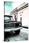 ¡Viva Mexico! Collection - Old Black Jeep and Colorful Street VII-Philippe Hugonnard-Stretched Canvas