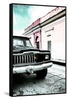 ¡Viva Mexico! Collection - Old Black Jeep and Colorful Street VII-Philippe Hugonnard-Framed Stretched Canvas