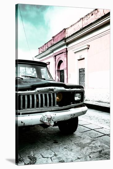 ¡Viva Mexico! Collection - Old Black Jeep and Colorful Street VII-Philippe Hugonnard-Stretched Canvas