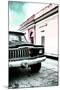 ¡Viva Mexico! Collection - Old Black Jeep and Colorful Street VII-Philippe Hugonnard-Mounted Premium Photographic Print