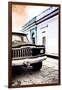 ¡Viva Mexico! Collection - Old Black Jeep and Colorful Street VIII-Philippe Hugonnard-Framed Premium Photographic Print